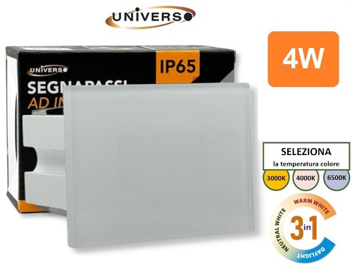 Segnapasso led rettangolare - 4w,